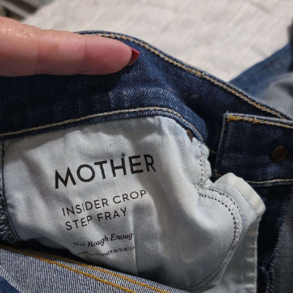 MOTHER Ankle Crop Jeans - Dark Blue